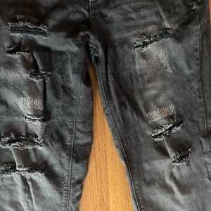 Wax butt lifting jeans in wash out Black size 13